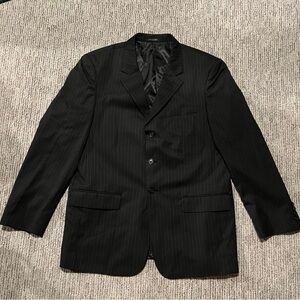 Black Pinstripe Suit Jacket